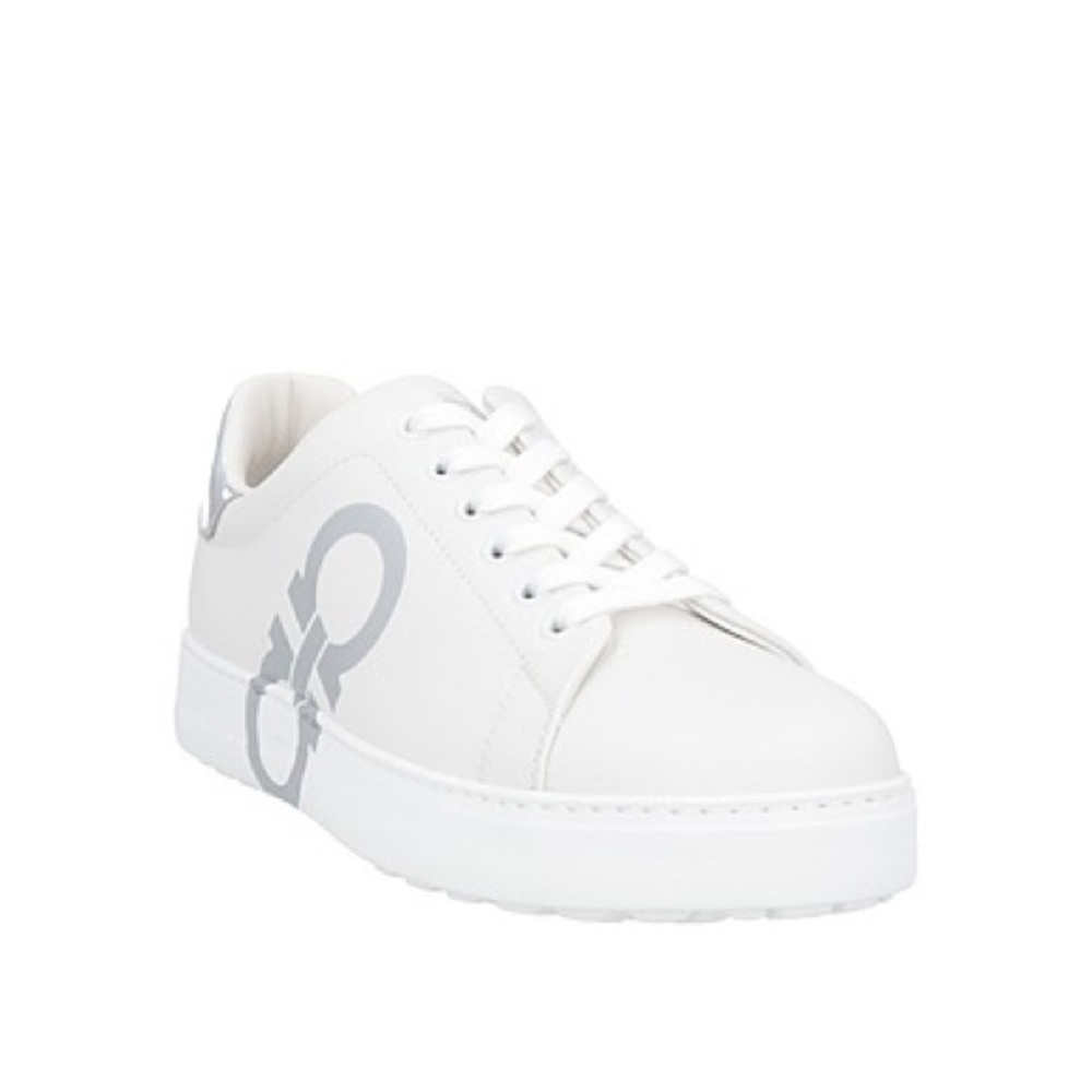 Ferragamo Gancini Lace-Up Low-Top Sneakers